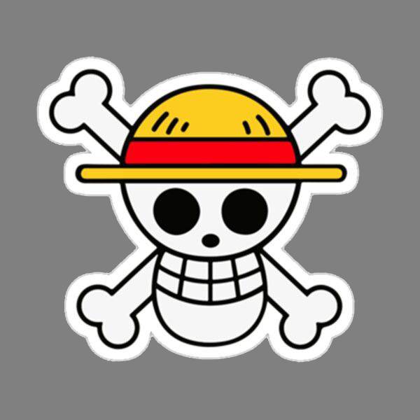 Straw Hat Pirates Jolly Roger — One Piece — anime symbol/logo Sticker