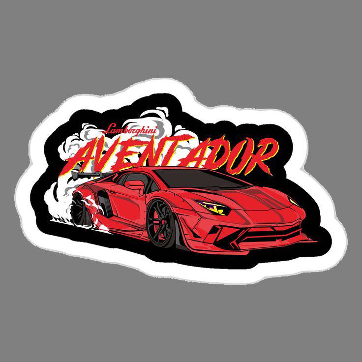 aventador lamborghini Sticker