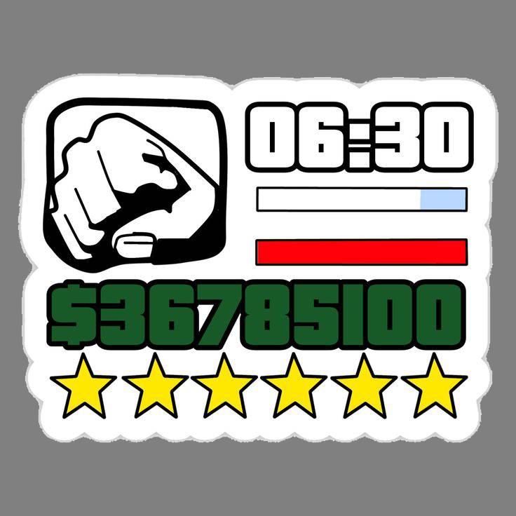 San Andreas HUD Sticker
