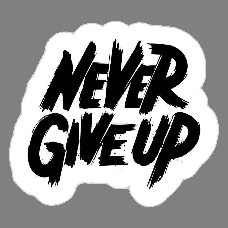 NEVER GIVE UP