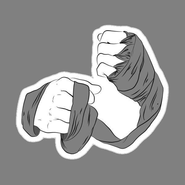 Boxing hand wraps Sticker