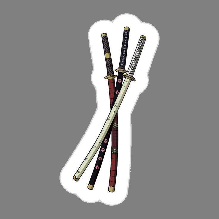 Katana swords zoro one piece Sticker