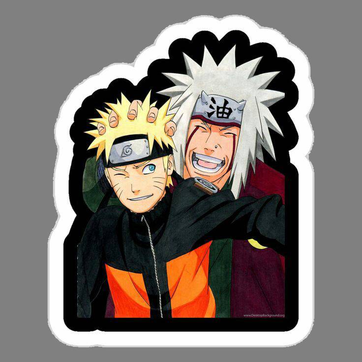 Naruto Uzumaki and Jiraiya — Naruto Sticker